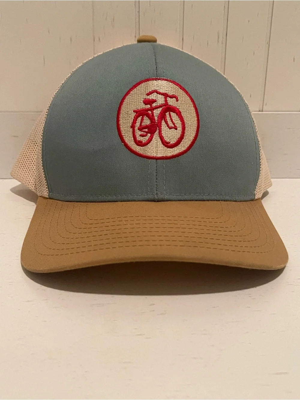 New Belgium Brewing Pacific Headwear Trucker Hat Bicycle Logo Mesh Snapback Cap